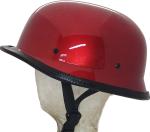 RED GERMAN HELMET  LOW PROFILE BIKER MOTORCYCLE NOVELTY HELMET