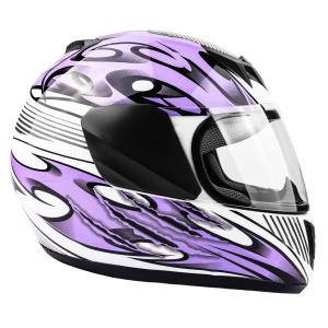 Large Kids Youth Full Face Purple Motorcycle Helmet FACTORY SECOND