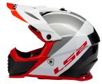 LS2 Offroad Gate Launch Full Face MX Motorcycle Helmet White/Red/Black S-3XL