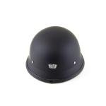 DOT Low Profile German Novelty Flat Black Motorcycle Half Helmet Cruiser Chopper