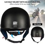 ILM Half Helmet Motorcycle Open Face Sun Visor Quick Release Buckle DOT 205V