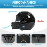 FRBRK Motorcycle Bluetooth Modular Helmet DOT Approved Dual Visor Full Face F
