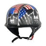 1Storm Novelty Motorcycle Half Face Helmet German Style HKY602  + Black Goggle