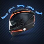 DOT Motorcycle Helmet Full Face Dual Visor + Bluetooth Headset Intercom + Gloves
