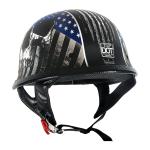 1Storm Novelty Motorcycle Half Face Helmet German Style HKY602  + Black Goggle