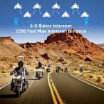 ILM USED Bluetooth Full Face Helmet Motorcycle 6 Riders Group Intercom DOT 953Pr