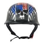 1Storm Novelty Motorcycle Half Face Helmet German Style HKY602  + Black Goggle