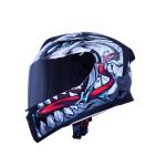 Full Face Motorcycle white Helmets DOT Street Bike Racing with tinted Visor