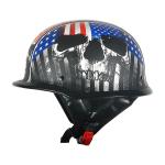 1Storm Novelty Motorcycle Half Face Helmet German Style HKY602  + Black Goggle