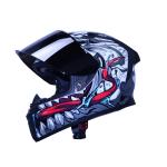 Full Face Motorcycle white Helmets DOT Street Bike Racing with tinted Visor