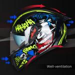 ILM Motorcycle Helmet Full Face with Mirrored&Clear Visors+2 Fins DOT Approved