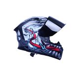 Full Face Motorcycle white Helmets DOT Street Bike Racing with tinted Visor