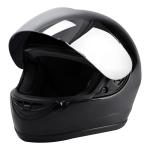 Gloss Black DOT Motorcycle Street Bike Full Face Helmet + Sliver Visor S M L XL