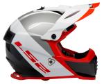 LS2 Offroad Gate Launch Full Face MX Motorcycle Helmet White/Red/Black S-3XL