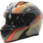 THH T810S Turbo Full Face Motorcycle Helmet | Grey/Tan/Orange | DOT ; ECE 22-06