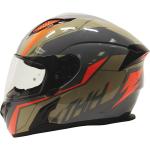 THH T810S Turbo Full Face Motorcycle Helmet | Grey/Tan/Orange | DOT ; ECE 22-06