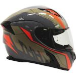 THH T810S Turbo Full Face Motorcycle Helmet | Grey/Tan/Orange | DOT ; ECE 22-06