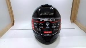 LS2 Helmets 808-1007 Stream II Solid Full Face SunShield Gloss Black 3XL