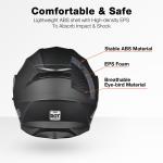 AHR RUN-M3 Modular Flip Up Helmet Full Face Dual Visor DOT Motorcycle Bike S