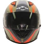 THH T810S Turbo Full Face Motorcycle Helmet | Grey/Tan/Orange | DOT ; ECE 22-06