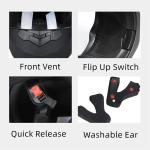 Dual Lens Flip Up Full Face Helmet Motocross Racing Modular Cascos Para Moto