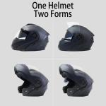 Dual Lens Flip Up Full Face Helmet Motocross Racing Modular Cascos Para Moto