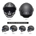 TRIANGLE Motorcycle Helmets Full Face 3/4 Open Face Helmet Visor for Men XXL
