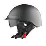 DOT 1Storm Motorcycle Half Face Helmet Mopeds Scooter Inner Visor Matt Black