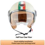 BEON Retro Vintage Half Face Motorcycle Helmet