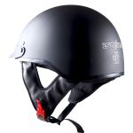 DOT 1Storm Motorcycle Half Face Helmet Mopeds Scooter Inner Visor Matt Black