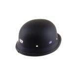 DOT Low Profile German Novelty Flat Black Motorcycle Half Helmet Cruiser Chopper