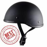 REAL Crazy Al's WORLD'S SMALLEST LIGHTEST SOA Style DOT Flat Black Half Helmet