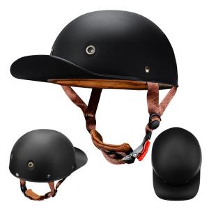 Open Face Motorcycle Half Helmet Retro Baseball Cap Adult Moped Jet Helmet DOT