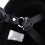 DOT Low Profile German Novelty Flat Black Motorcycle Half Helmet Cruiser Chopper