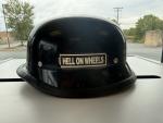 Black Dot Glossy Novelty Half Shell Motorcycle Helmet Size Medium