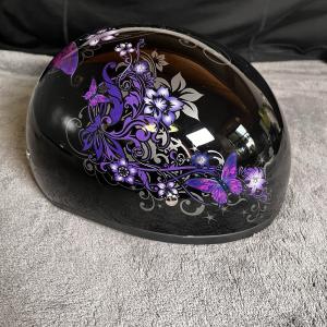 Daytona Helmets Half Skull Cap Motorcycle Helmet DOT Approved Butterfly S