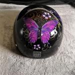 Daytona Helmets Half Skull Cap Motorcycle Helmet DOT Approved Butterfly S