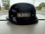 Black Dot Glossy Novelty Half Shell Motorcycle Helmet Size Medium