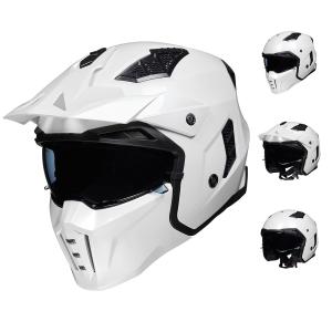 ILM Open Face Motorcycle 3/4 Half Helmets Vintage Retro ATV Cruiser White DOT
