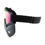 1Storm Novelty Motorcycle Half Face Helmet German Style HKY602  + Black Goggle