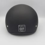 DOT Approved Daytona Helmets Half Skull Cap Motorcycle Helmet - Dull Black SZ S