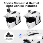 ILM Open Face Motorcycle 3/4 Half Helmets Vintage Retro ATV Cruiser White DOT