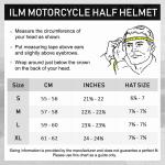 ILM Half Helmet Motorcycle Open Face Sun Visor Quick Release Buckle DOT 205V