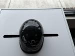 Black Glossy Novelty Half Shell Motorcycle Helmet Size Medium Custom