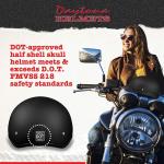 Daytona D1-B-XL Helmets Half Skull Cap Motorcycle Helmet - XL