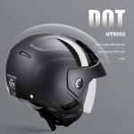 3/4 Half OpenFace Motorcycle Helmet DOT Approved Unisex for Motor-bike M Size