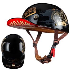 DOT Motorcycle Helmet Retro Baseball Cap Adult Open Face Motorcycle Half Helmet