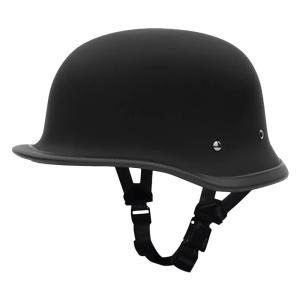 Half Biker WORLD'S SMALLEST LIGHTEST SOA Non-DOT Flat Black Half Helmet