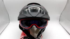 LS2 Helmets 590-1121 Rebellion Wheels Wings Half Motorcycle Helmet Black XS