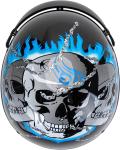 Cartman Cruiser Motorcycle Half Face Helmet, Skull DOT Approved 808, Medium.